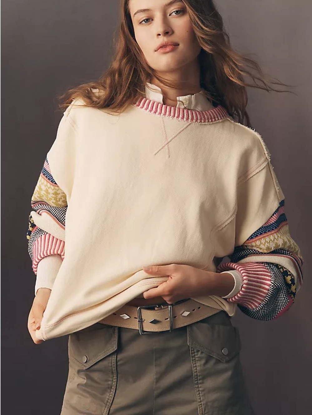 Anthropologie Pilcro Fairisle Top
